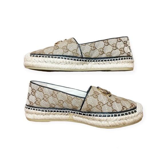 GUCCI GG Matelasse Canvas Monogram Logo Espadrilles Loafers Size EU 36.5… - Picture 9 of 12